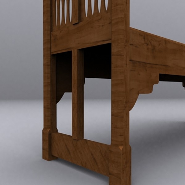 medieval bench 3d model - High Bench by SuIXo